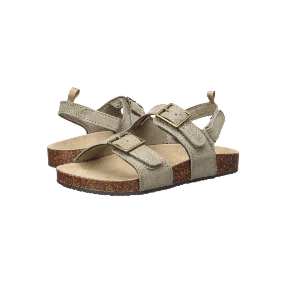 New Oshkosh B’gosh unisex neutral faux leather Birkenstock style sandals Size 5c
